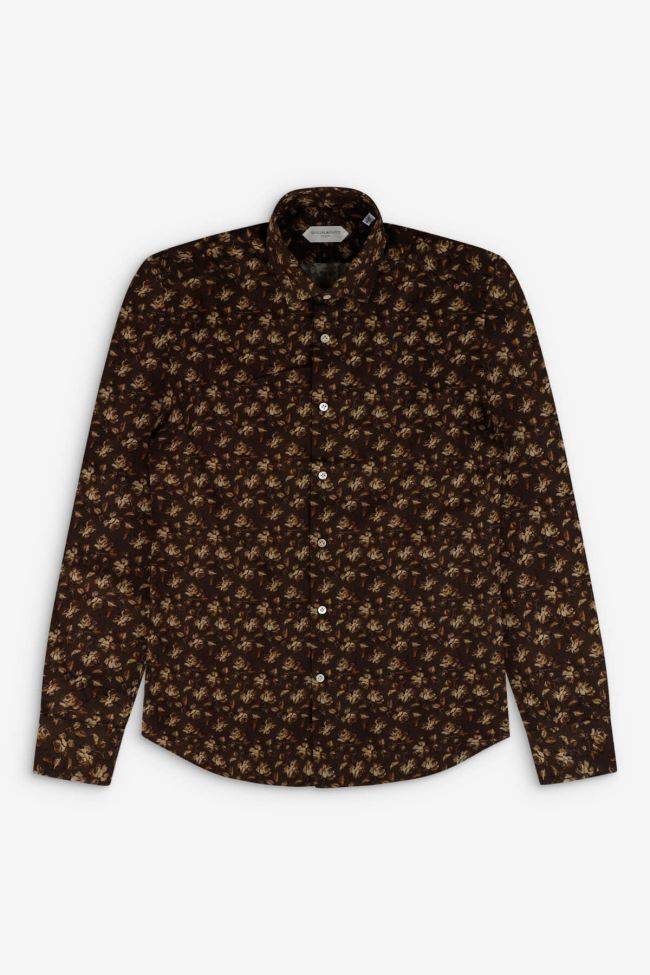 Guglielminotti Hemd Herren Guglielminotti Slim Muster 100% Baumwolle Kragen Französisch Lange Ärmel