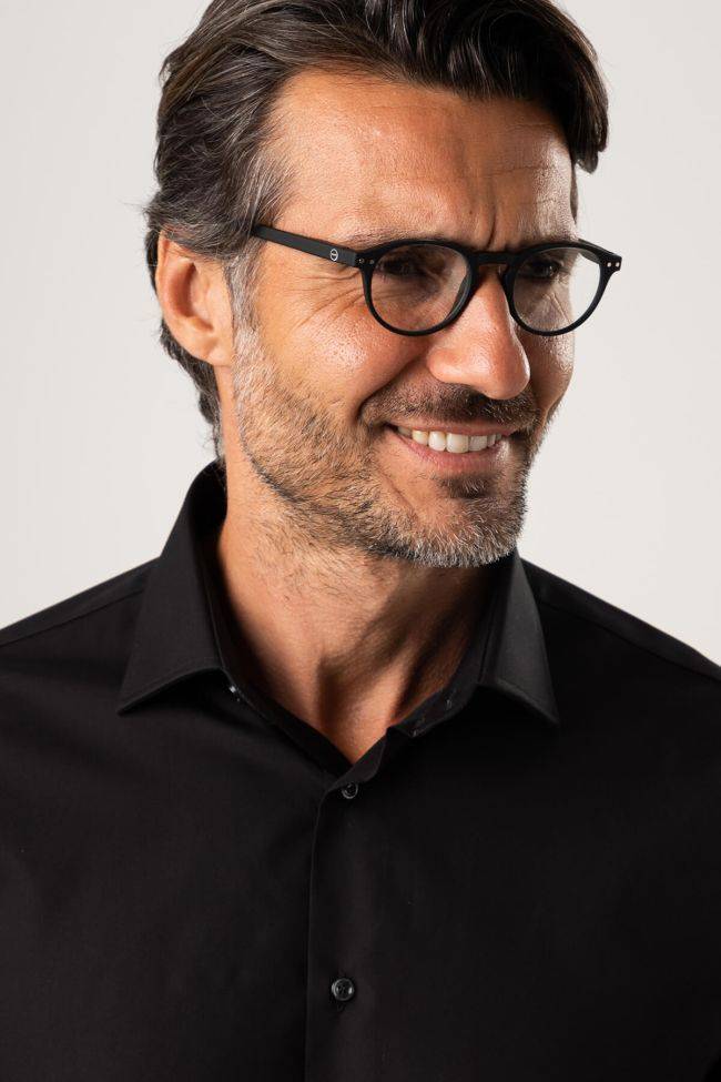 Ingram Hemd Herren Ingram Classic Bügelfreie Einfarbig 100% Baumwolle Kragen Italienisch Lange Ärmel