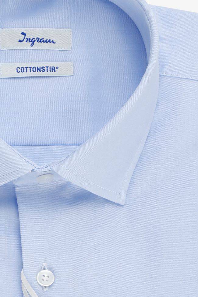 Ingram Hemd Herren Ingram Classic Bügelfreie Einfarbig 100% Baumwolle Kragen Französisch Lange Ärmel