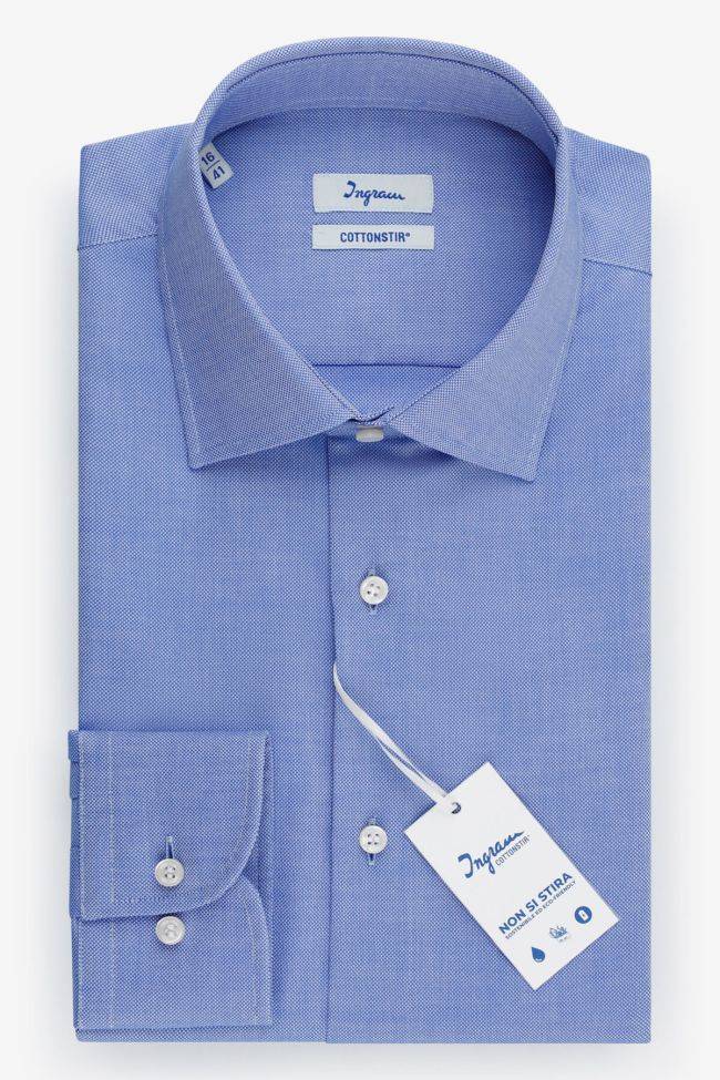 ingram Hemd Herren Ingram Classic Bügelfreie Einfarbig 100% Baumwolle kragen Französisch Lange Ärmel
