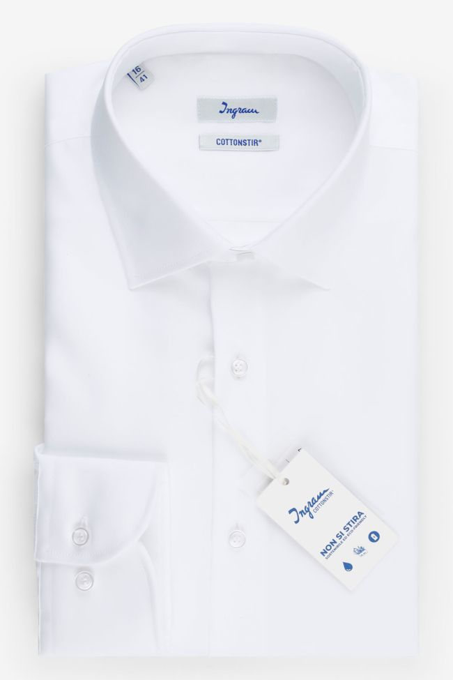ingram Hemd Herren Ingram Classic Bügelfreie Einfarbig 100% Baumwolle kragen Französisch Lange Ärmel