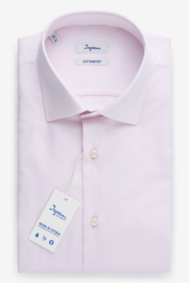 ingram Hemd Herren Ingram Classic Bügelfreie Einfarbig 100% Baumwolle kragen Französisch Lange Ärmel