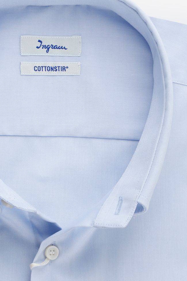 Ingram Hemd Herren Ingram Classic Bügelfreie Einfarbig 100% Baumwolle Kragen Button-Down Lange Ärmel