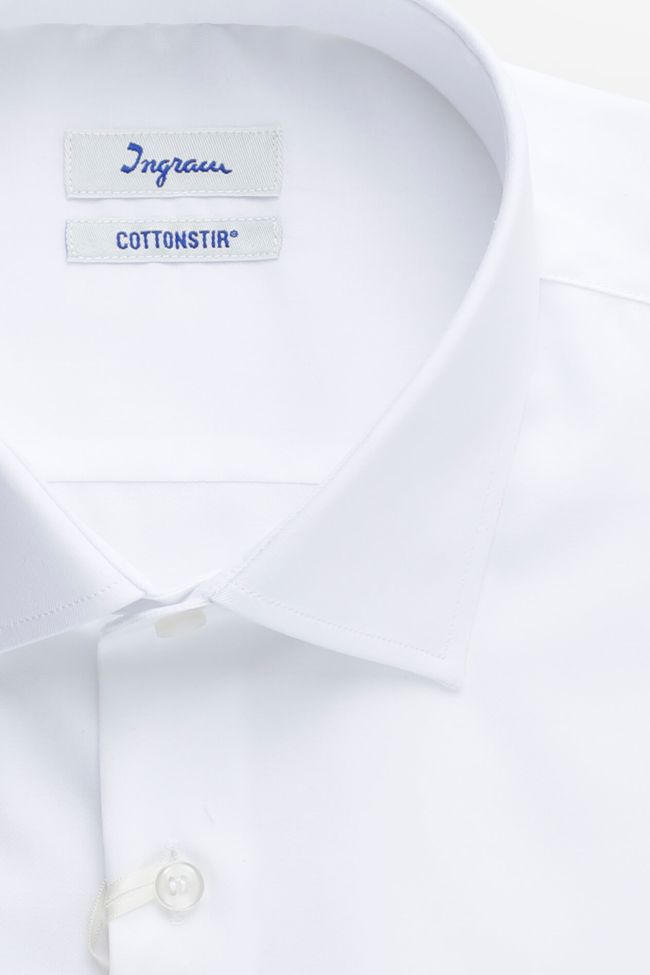 Ingram Hemd Herren Ingram Classic Bügelfreie Einfarbig 100% Baumwolle Kragen Französisch Lange Ärmel