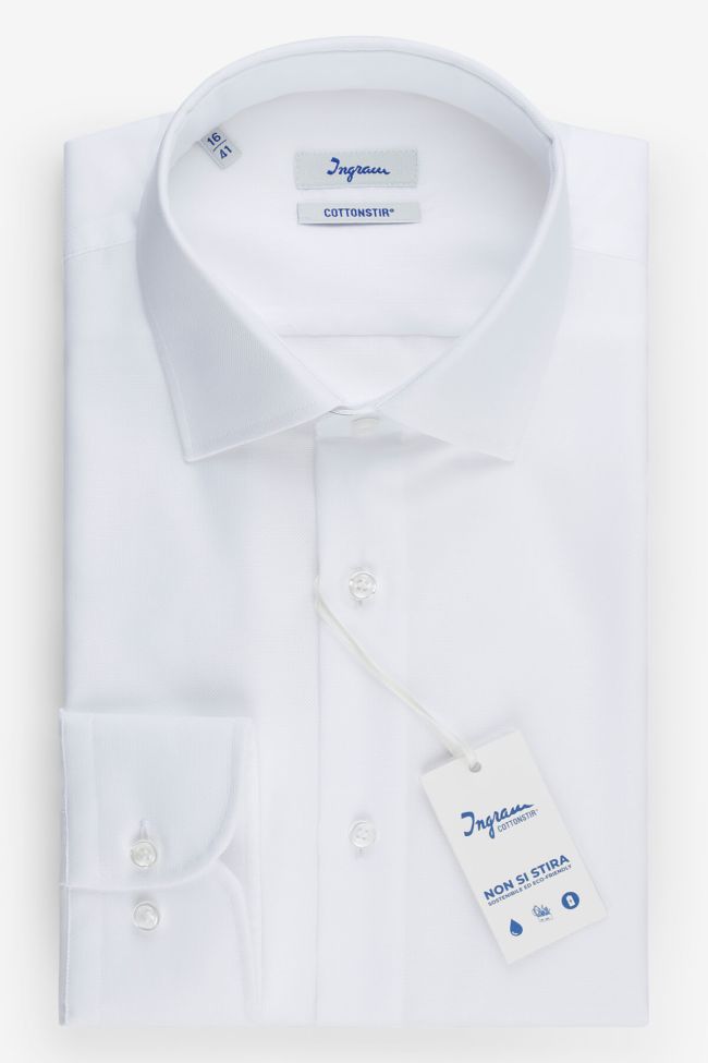 Ingram Hemd Herren Ingram Classic Bügelfreie Einfarbig 100% Baumwolle Kragen Französisch Lange Ärmel