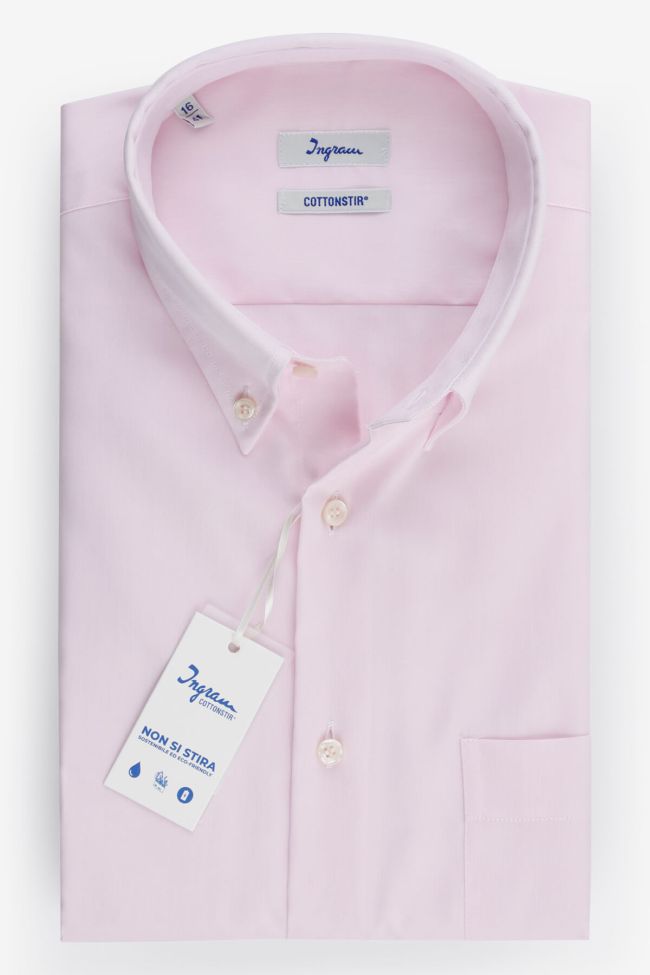 ingram Hemd Herren Ingram Classic Bügelfreie Einfarbig 100% Baumwolle kragen Button-Down Lange Ärmel