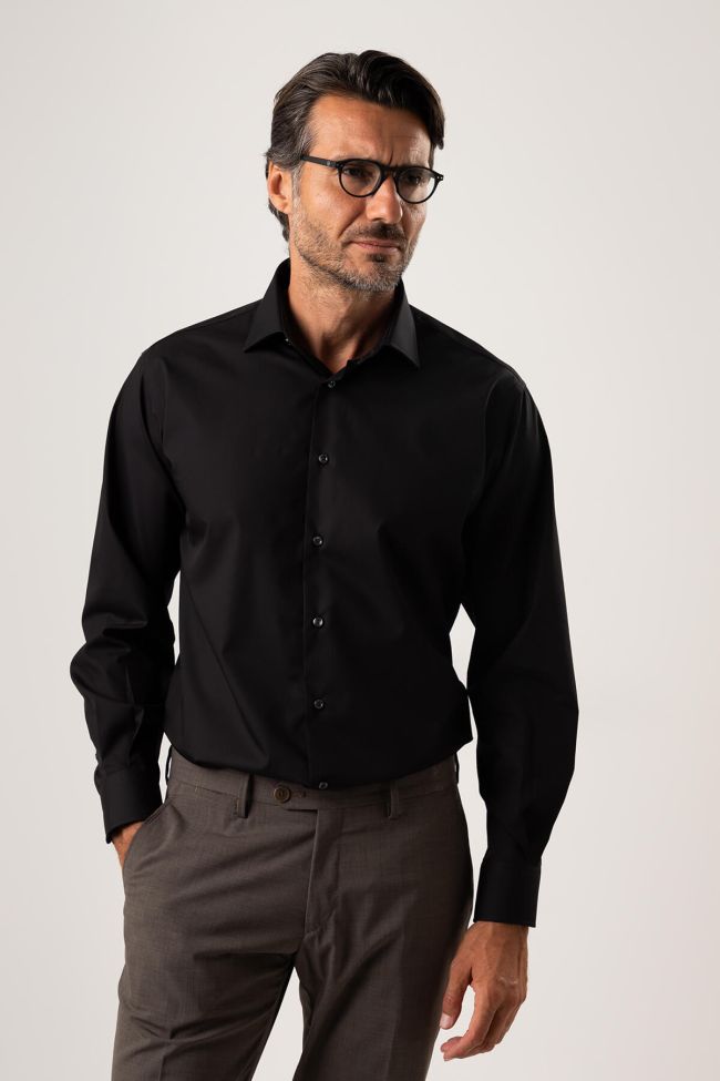 ingram Hemd Herren Ingram Classic Bügelfreie Einfarbig 100% Baumwolle kragen Italienisch Lange Ärmel