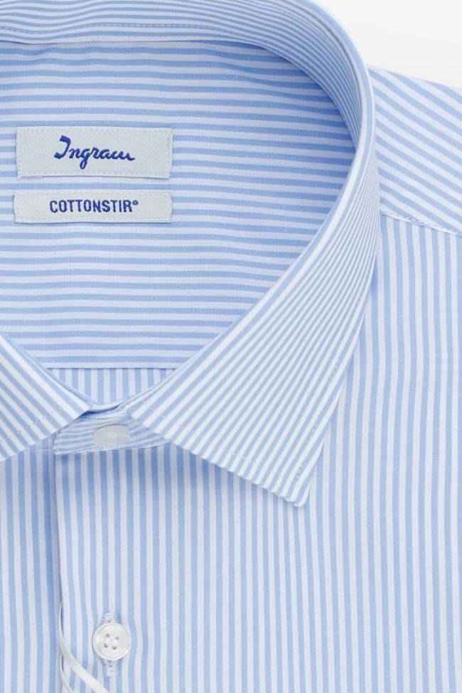 Ingram Hemd Herren Ingram Classic Bügelfreie Streifen 100% Baumwolle Kragen Italienisch Lange Ärmel