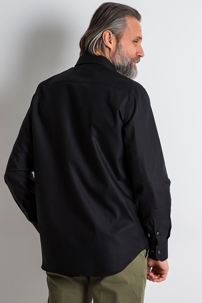 Ingram Hemd Herren Ingram Classic Einfarbig 100% Baumwolle Kragen Italienisch Lange Ärmel