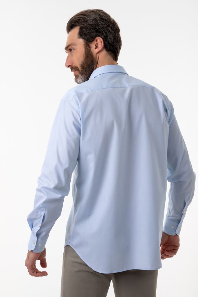 Ingram Hemd Herren Ingram Classic Einfarbig 100% Baumwolle Kragen Italienisch Lange Ärmel