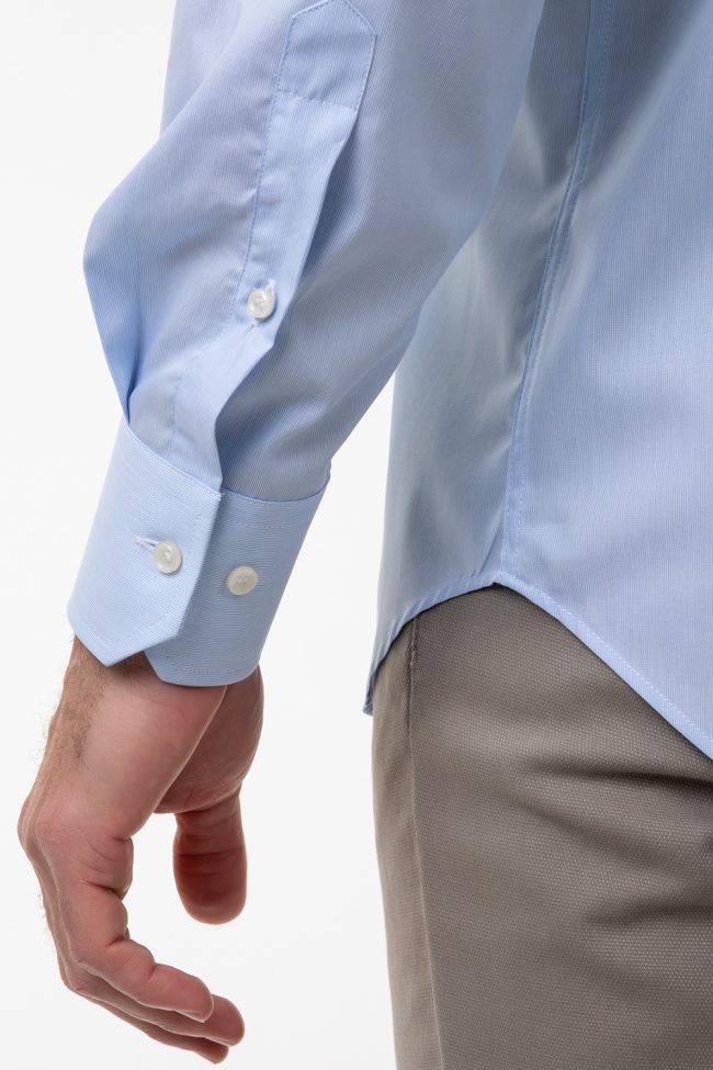 Ingram Hemd Herren Ingram Classic Einfarbig 100% Baumwolle Kragen Italienisch Lange Ärmel