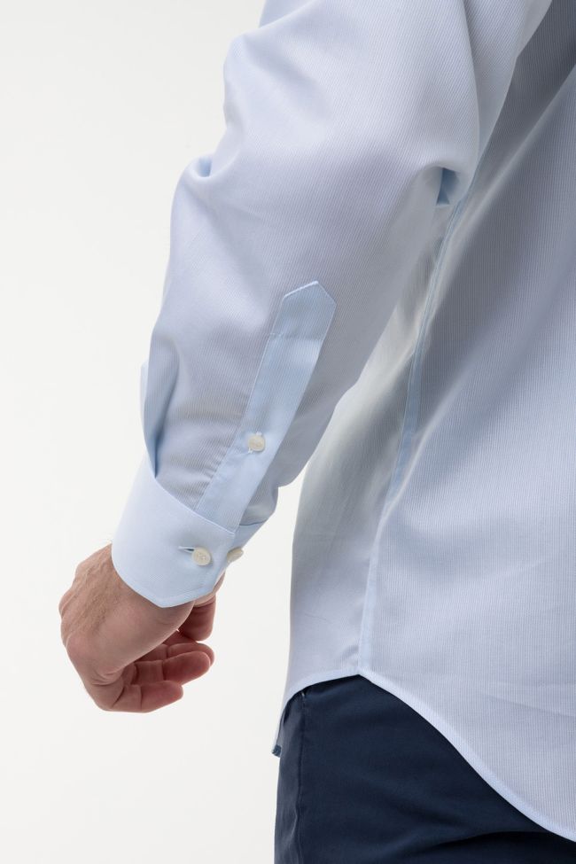 Ingram Hemd Herren Ingram Classic Einfarbig 100% Baumwolle Kragen Italienisch Lange Ärmel