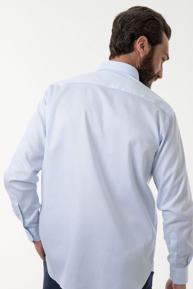 Ingram Hemd Herren Ingram Classic Einfarbig 100% Baumwolle Kragen Italienisch Lange Ärmel