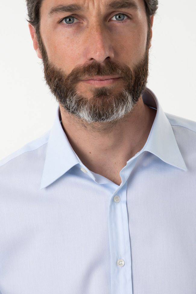 Ingram Hemd Herren Ingram Classic Einfarbig 100% Baumwolle Kragen Italienisch Lange Ärmel