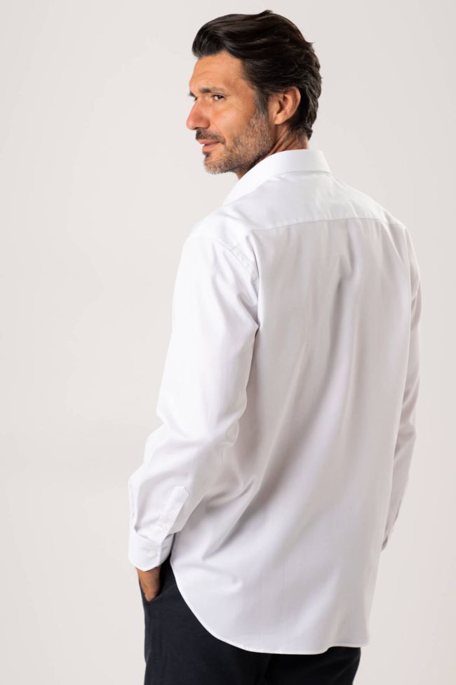 Ingram Hemd Herren Ingram Classic Einfarbig 100% Baumwolle Kragen Italienisch Lange Ärmel