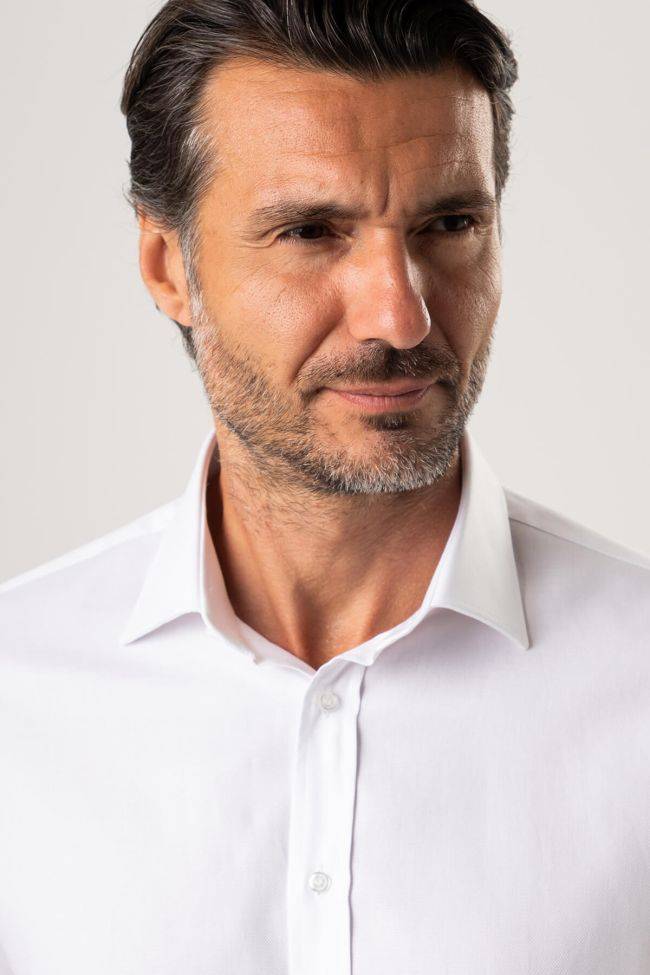 Ingram Hemd Herren Ingram Classic Einfarbig 100% Baumwolle Kragen Italienisch Lange Ärmel