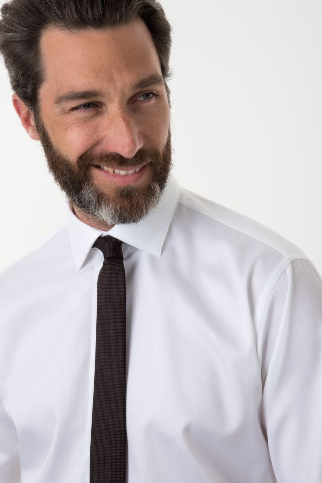 Ingram Hemd Herren Ingram Classic Einfarbig 100% Baumwolle Kragen Italienisch Lange Ärmel