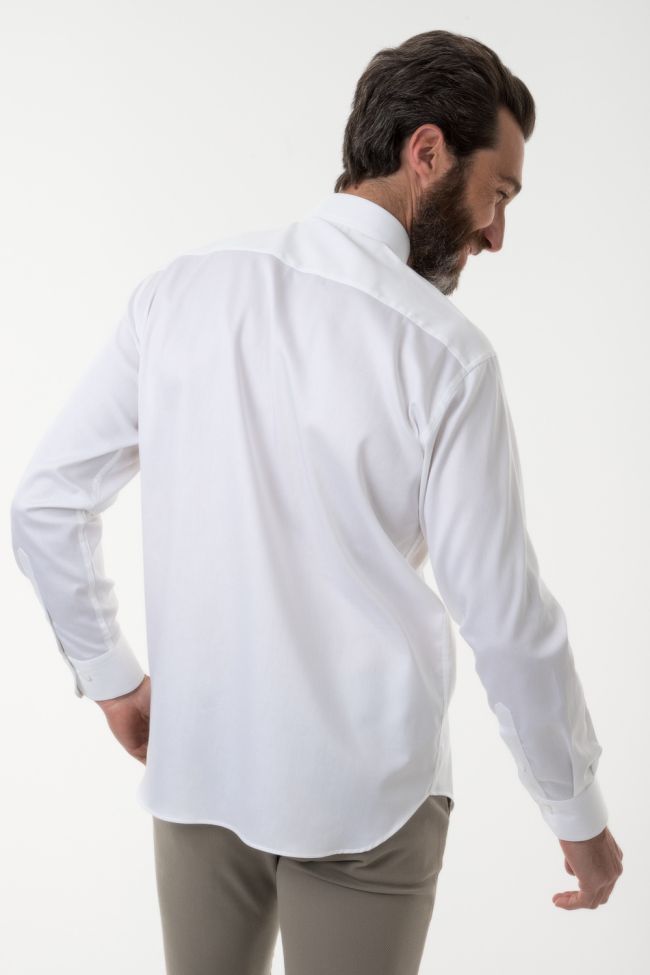 Ingram Hemd Herren Ingram Classic Einfarbig 100% Baumwolle Kragen Italienisch Lange Ärmel