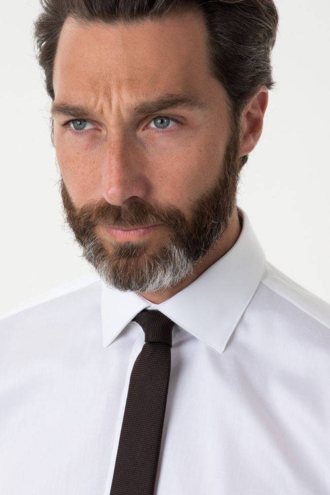 Ingram Hemd Herren Ingram Classic Einfarbig 100% Baumwolle Kragen Italienisch Lange Ärmel