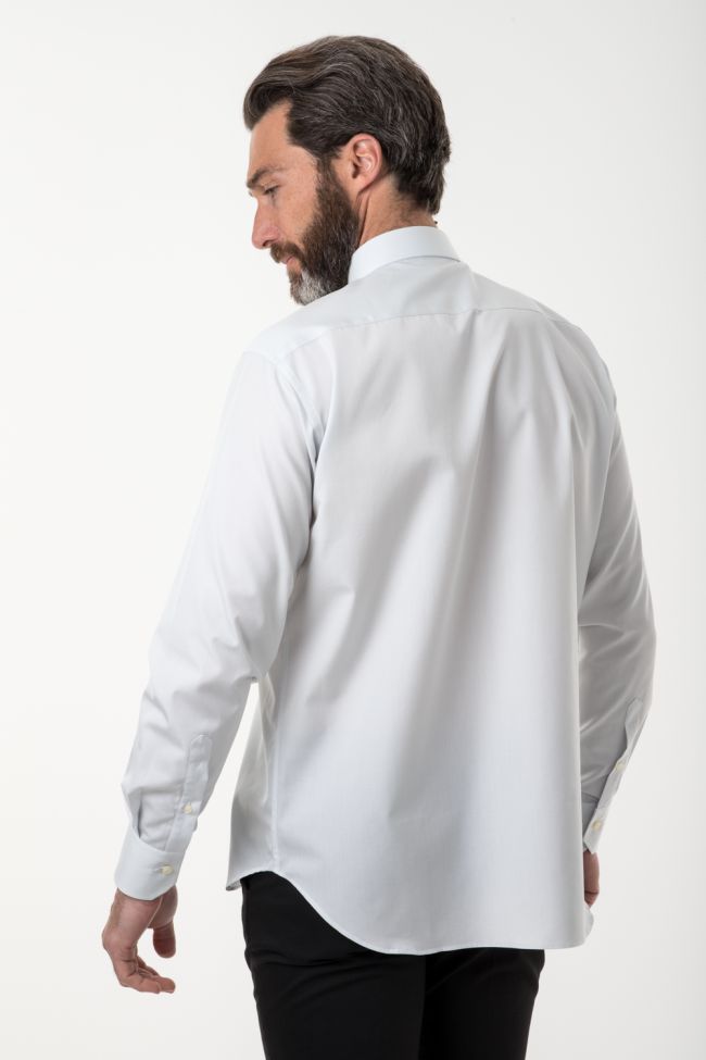 Ingram Hemd Herren Ingram Classic Einfarbig 100% Baumwolle Kragen Italienisch Lange Ärmel