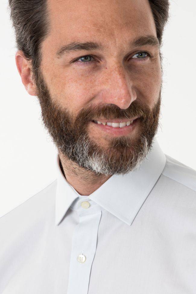 Ingram Hemd Herren Ingram Classic Einfarbig 100% Baumwolle Kragen Italienisch Lange Ärmel