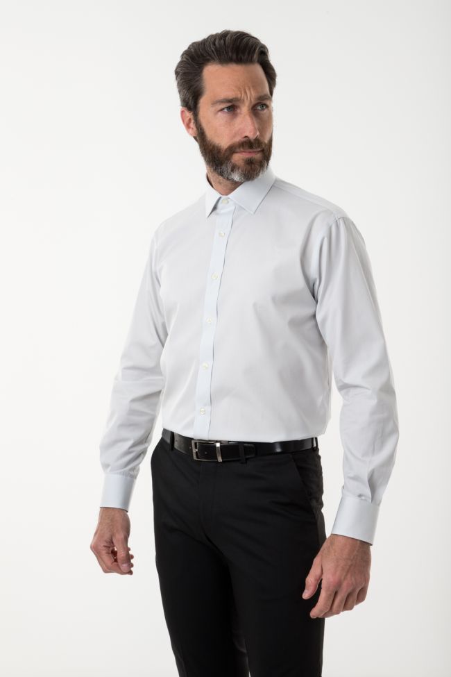 ingram Hemd Herren Ingram Classic Einfarbig 100% Baumwolle kragen Italienisch Lange Ärmel