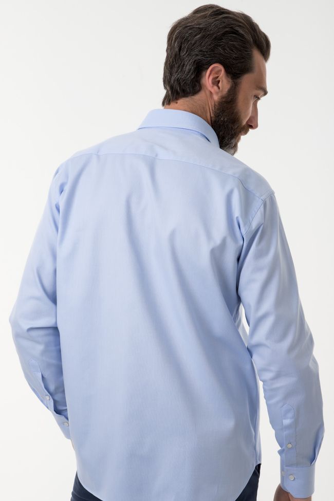 Ingram Hemd Herren Ingram Classic Einfarbig 100% Baumwolle Kragen Button-Down Lange Ärmel