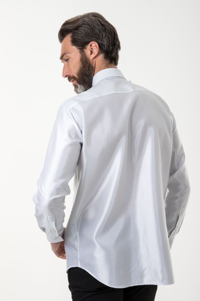 Ingram Hemd Herren Ingram Classic Einfarbig 55% Baumwolle 45% Viskose Kragen Italienisch Lange Ärmel