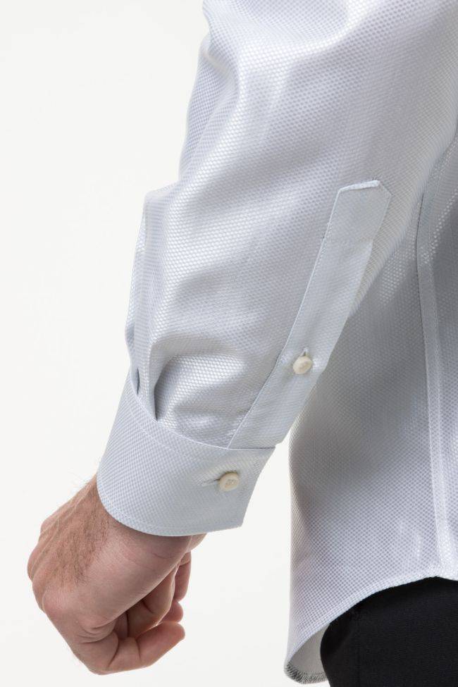 Ingram Hemd Herren Ingram Classic Einfarbig 55% Baumwolle 45% Viskose Kragen Italienisch Lange Ärmel