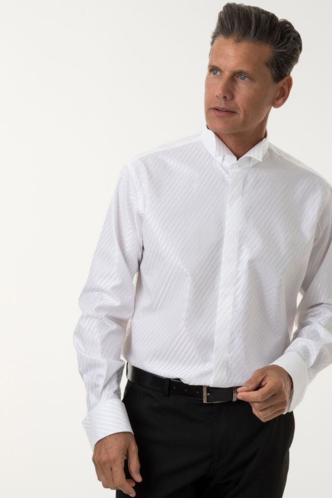 Ingram Hemd Herren Ingram Classic Einfarbig 60% Baumwolle, 40% Viskose Kragen Kläppchenkragen Lange Ärmel