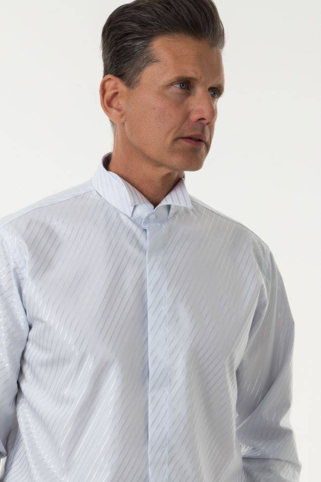 Ingram Hemd Herren Ingram Classic Einfarbig 60% Baumwolle, 40% Viskose Kragen Kläppchenkragen Lange Ärmel