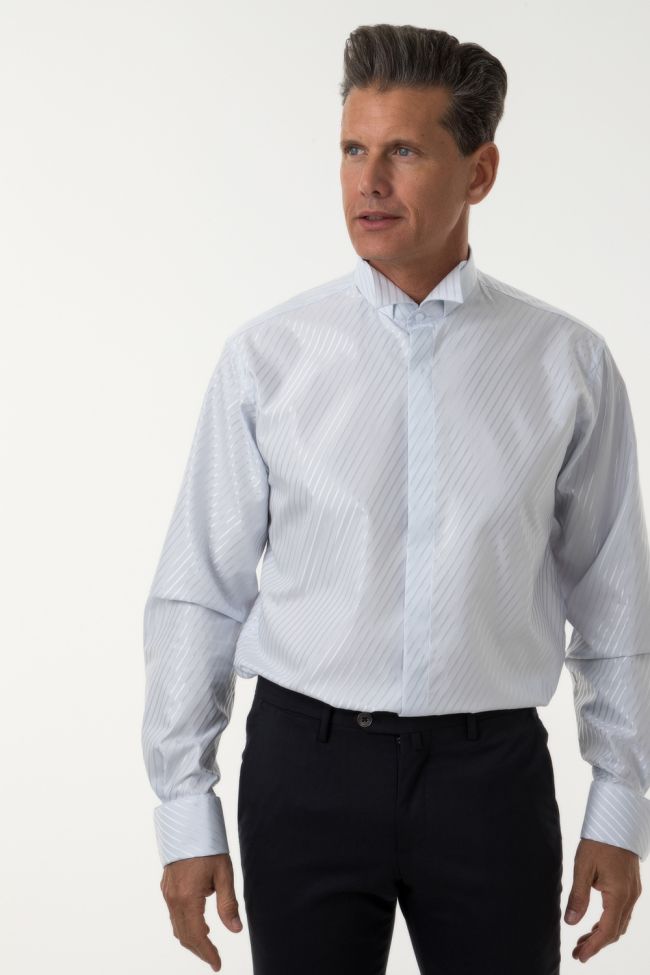 ingram Hemd Herren Ingram Classic Einfarbig 60% Baumwolle, 40% Viskose kragen Kläppchenkragen Lange Ärmel