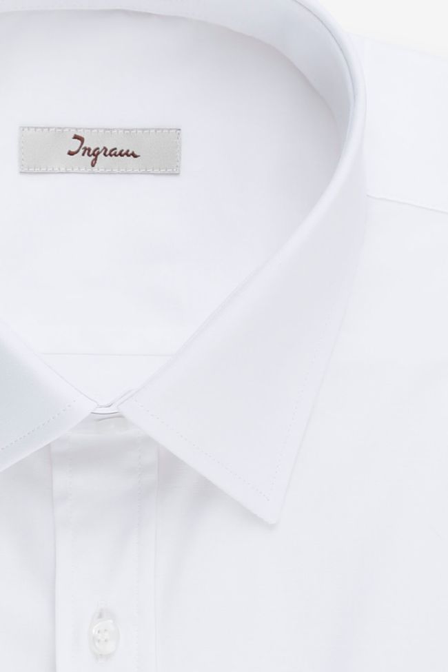 Ingram Hemd Herren Ingram Classic Einfarbig 97% Baumwolle 3% Elastan Kragen Italienisch Lange Ärmel