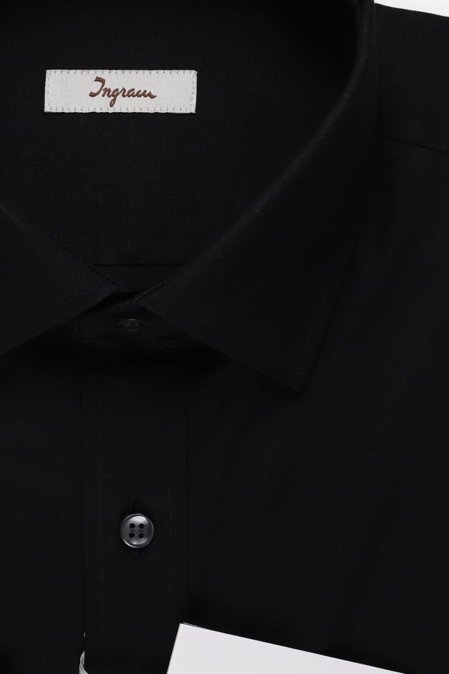 Ingram Hemd Herren Ingram Classic Einfarbig 97% Baumwolle 3% Elastan Kragen Italienisch Lange Ärmel