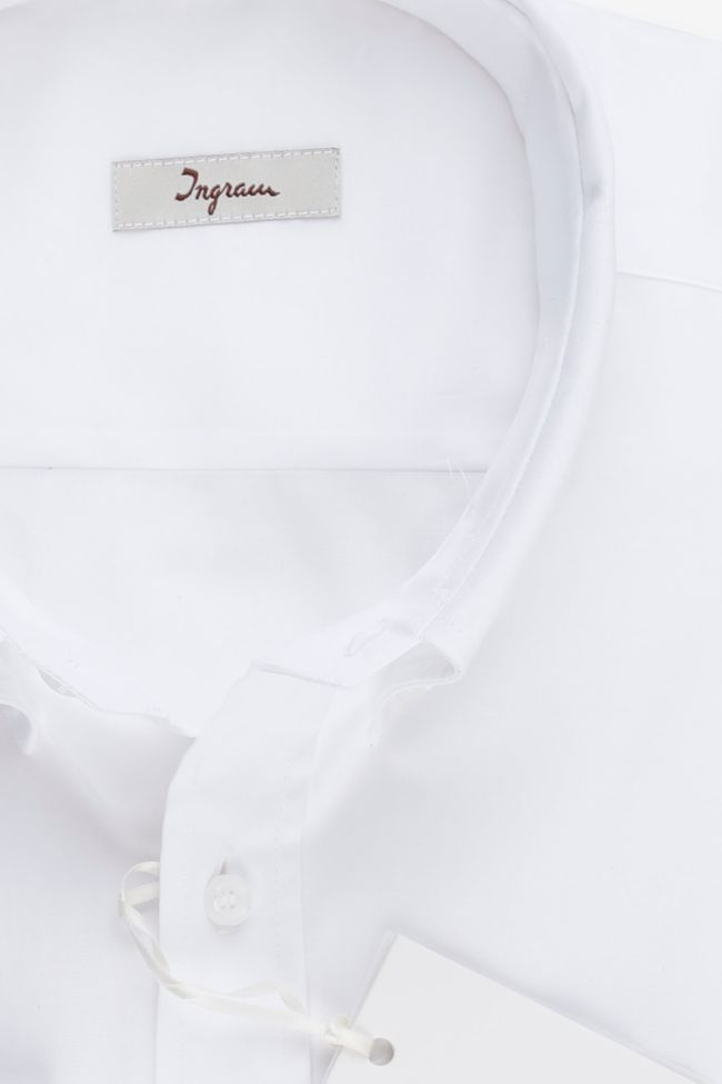 Ingram Hemd Herren Ingram Classic Einfarbig 97% Baumwolle 3% Elastan Kragen Button-Down Lange Ärmel