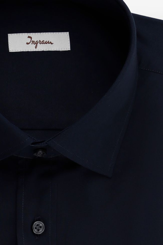 Ingram Hemd Herren Ingram Classic Einfarbig 97% Baumwolle 3% Elastan Kragen Französisch Lange Ärmel