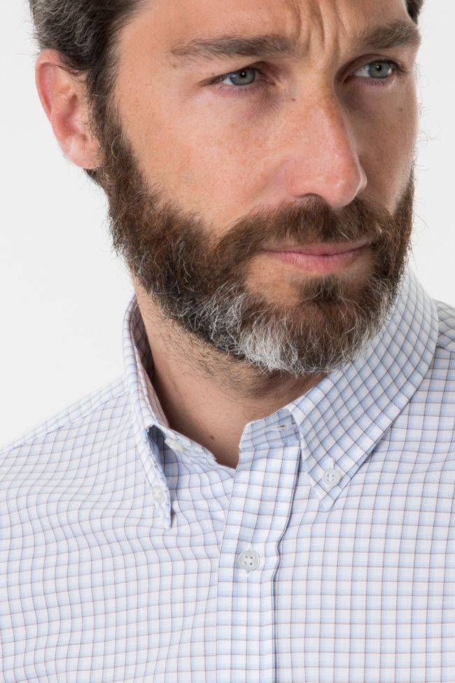 Ingram Hemd Herren Ingram Classic Karo 100% Baumwolle Kragen Button-Down Lange Ärmel