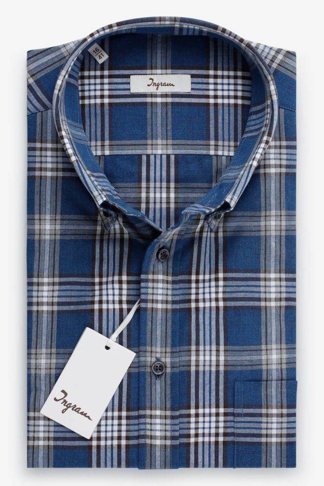 ingram Hemd Herren Ingram Classic Karo 100% Baumwolle kragen Button-Down Lange Ärmel