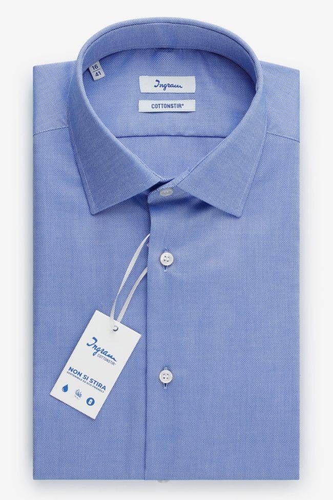 ingram Hemd Herren Ingram Regular Bügelfreie Einfarbig 100% Baumwolle kragen Französisch Lange Ärmel