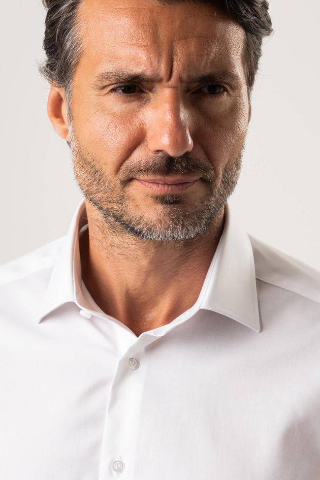 Ingram Hemd Herren Ingram Regular Bügelfreie Einfarbig 100% Baumwolle Kragen Italienisch Lange Ärmel