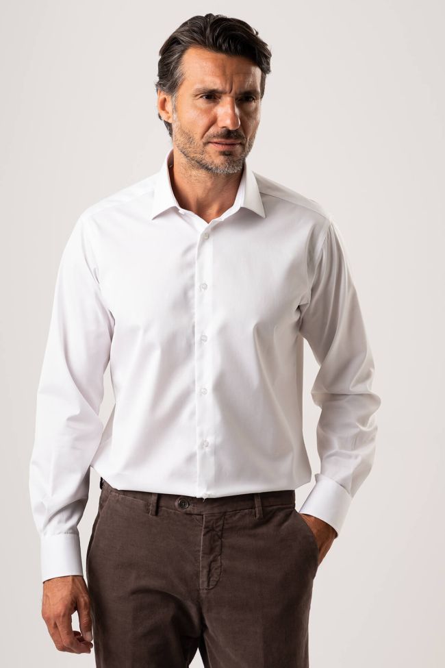 ingram Hemd Herren Ingram Regular Bügelfreie Einfarbig 100% Baumwolle kragen Italienisch Lange Ärmel