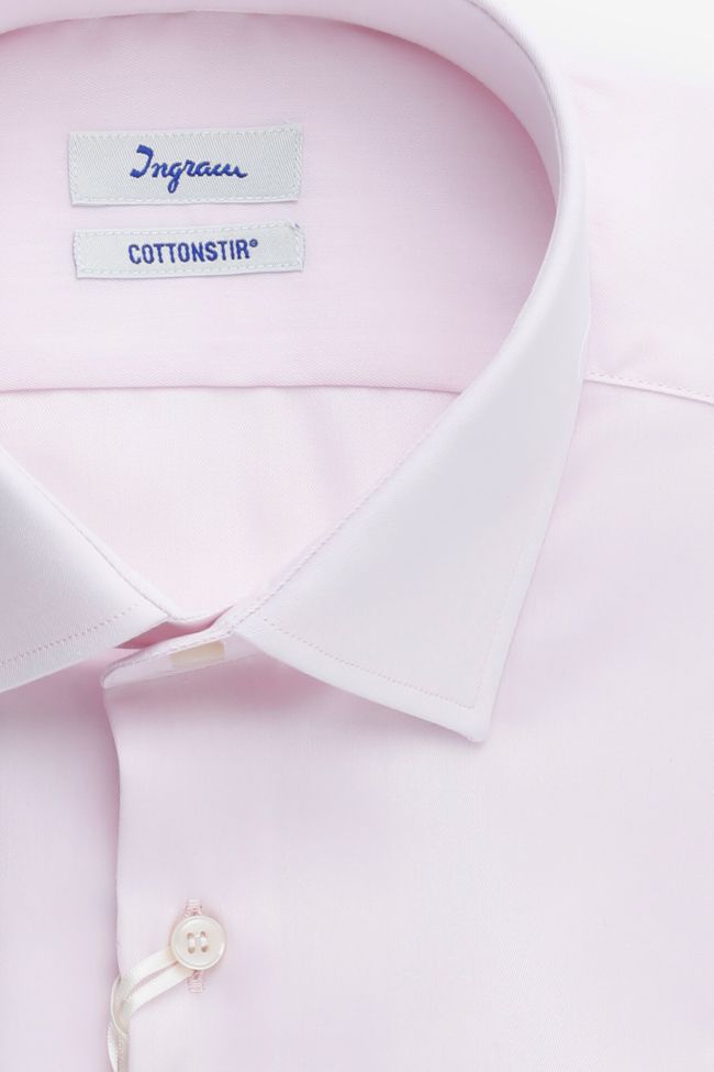 Ingram Hemd Herren Ingram Regular Bügelfreie Einfarbig 100% Baumwolle Kragen Französisch Lange Ärmel