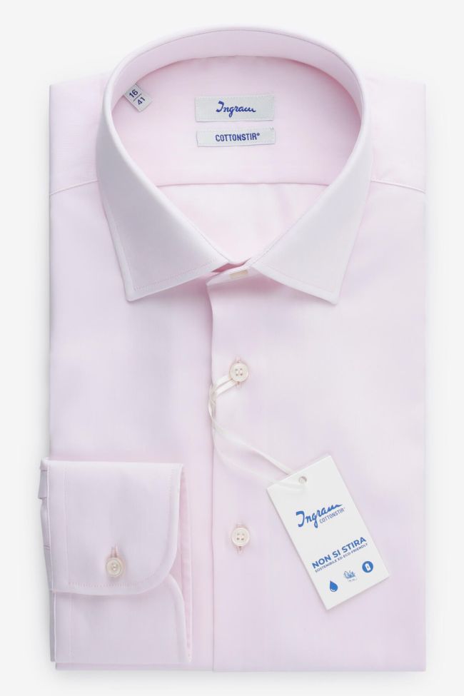 ingram Hemd Herren Ingram Regular Bügelfreie Einfarbig 100% Baumwolle kragen Französisch Lange Ärmel