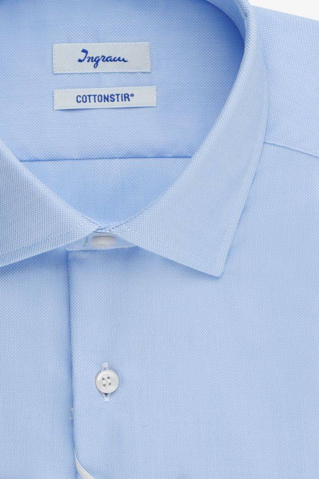 Ingram Hemd Herren Ingram Regular Bügelfreie Einfarbig 100% Baumwolle Kragen Französisch Lange Ärmel