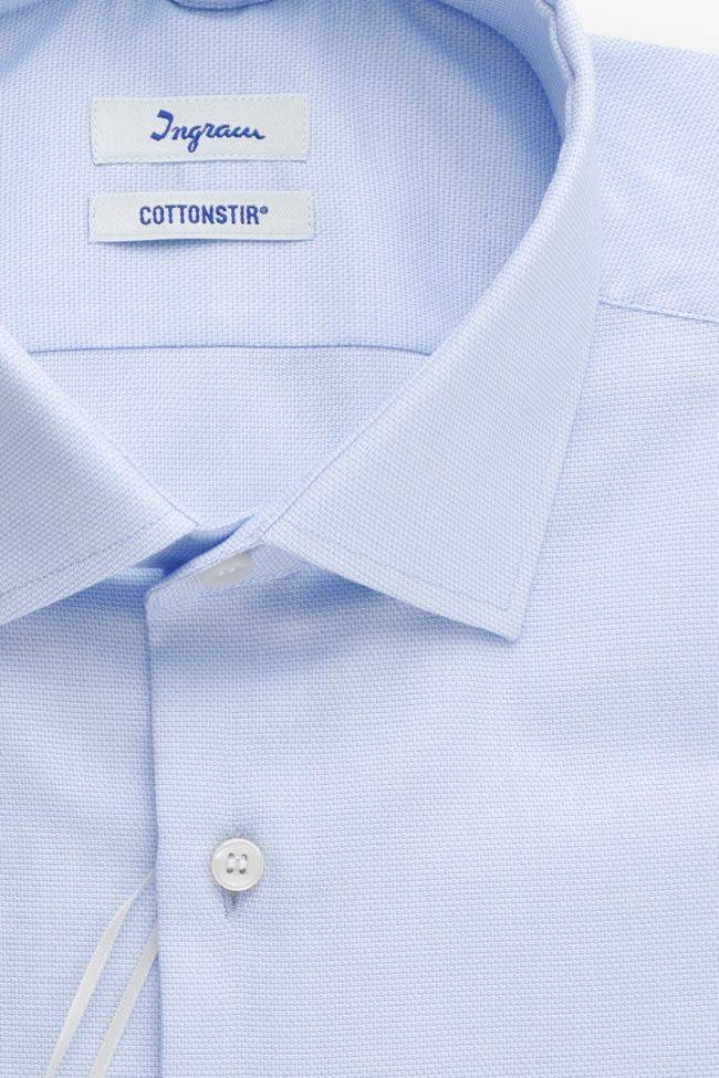 Ingram Hemd Herren Ingram Regular Bügelfreie Einfarbig 100% Baumwolle Kragen Französisch Lange Ärmel