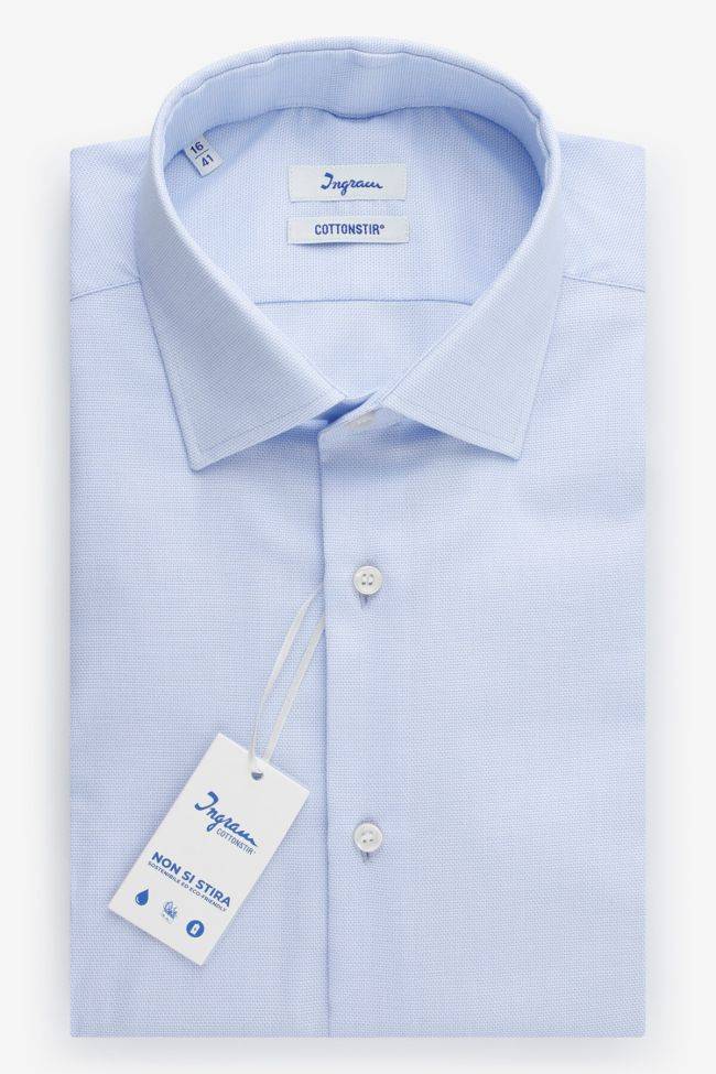 ingram Hemd Herren Ingram Regular Bügelfreie Einfarbig 100% Baumwolle kragen Französisch Lange Ärmel