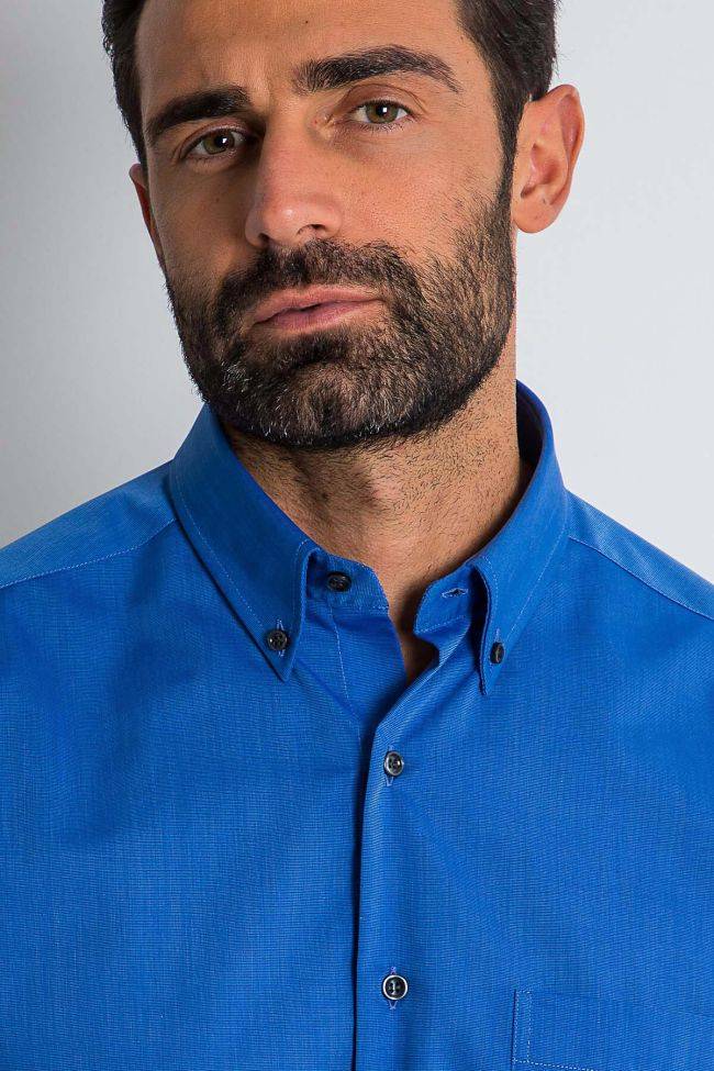 Ingram Hemd Herren Ingram Regular Bügelfreie Einfarbig 100% Baumwolle Kragen Button-Down Lange Ärmel