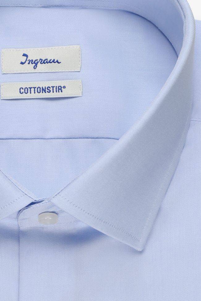 Ingram Hemd Herren Ingram Regular Bügelfreie Einfarbig 100% Baumwolle Kragen Französisch Lange Ärmel