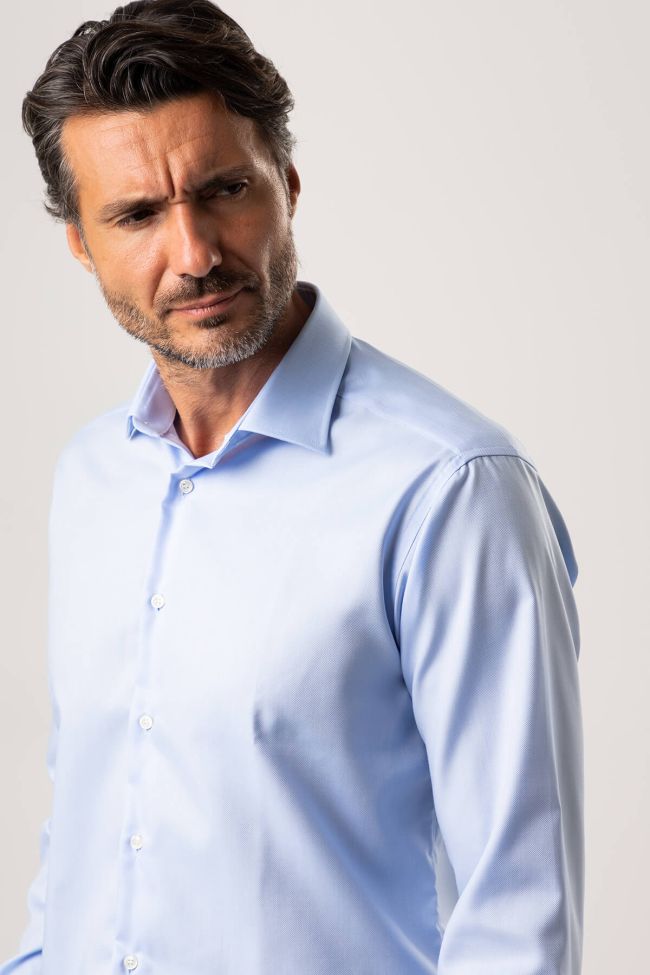 Ingram Hemd Herren Ingram Regular Bügelfreie Einfarbig 100% Baumwolle Kragen Italienisch Lange Ärmel