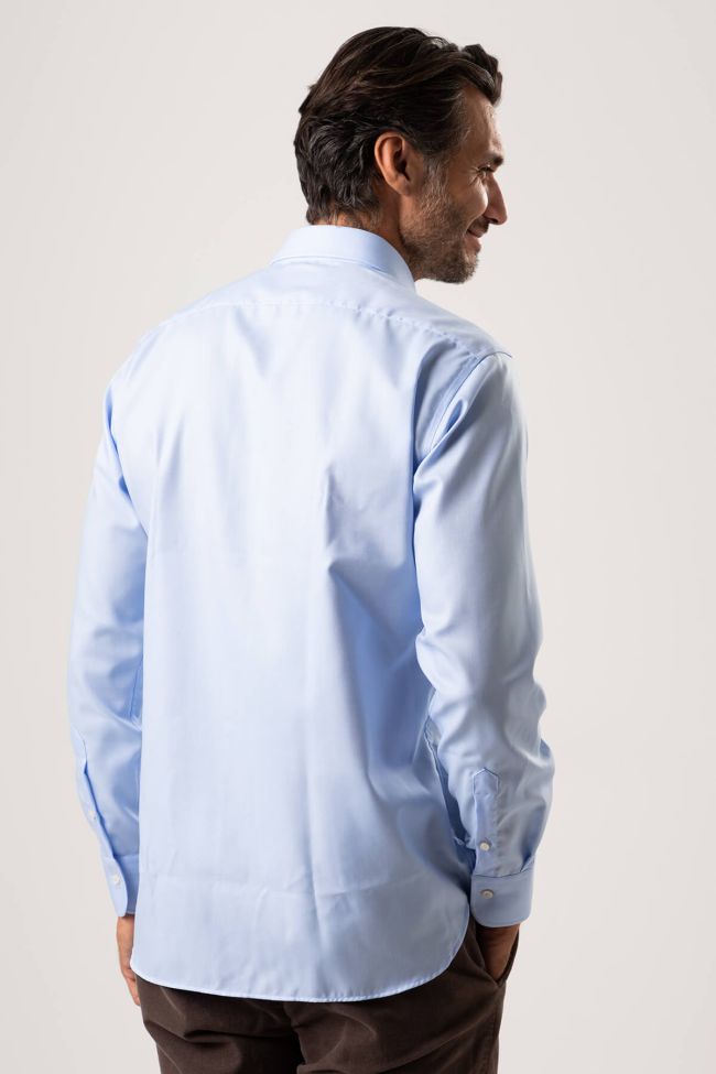 Ingram Hemd Herren Ingram Regular Bügelfreie Einfarbig 100% Baumwolle Kragen Italienisch Lange Ärmel